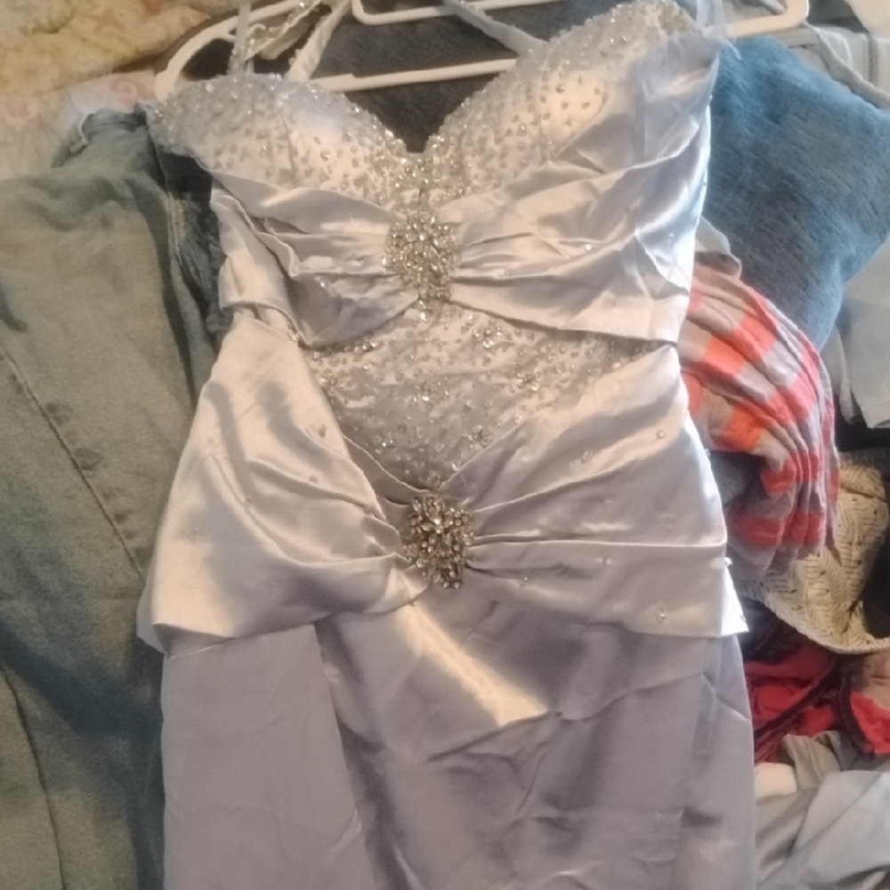 May Queen Silver Embellished Dress